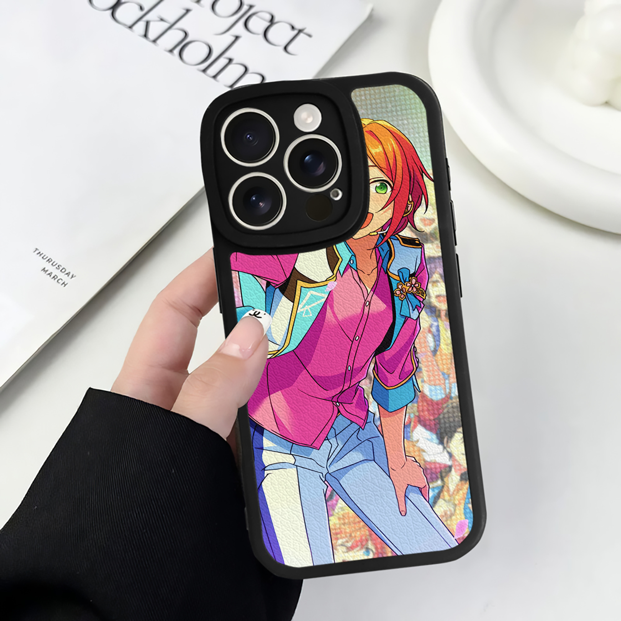 （画像用） あんさんぶるスターズ! Ensemble Stars 【iPhone 16シリーズ対応】シリコンスマホケース（レザー調） 材質：シリコン